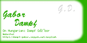 gabor dampf business card